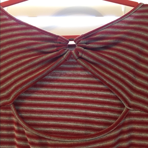 Red and gray striped dress. - Picture 4 of 4